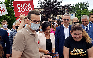 Mateusz Morawiecki z wizytą w Piszu. Premier zachęcał do głosowania na prezydenta Andrzeja Dudę